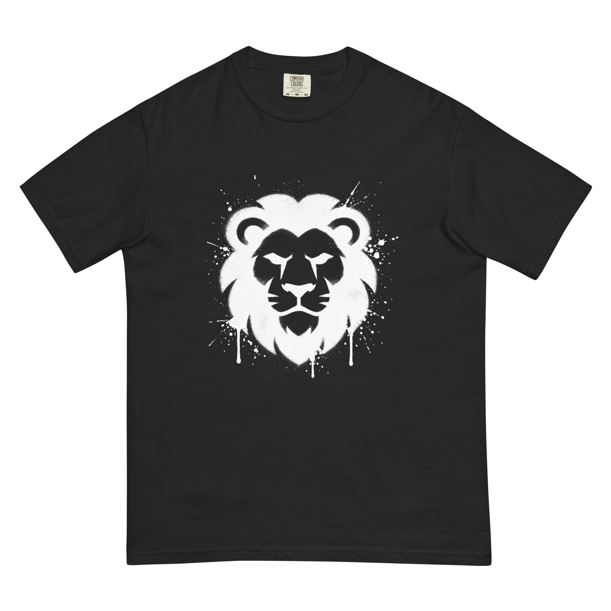 Royal-Tee Lion Stencil Tee - Black
